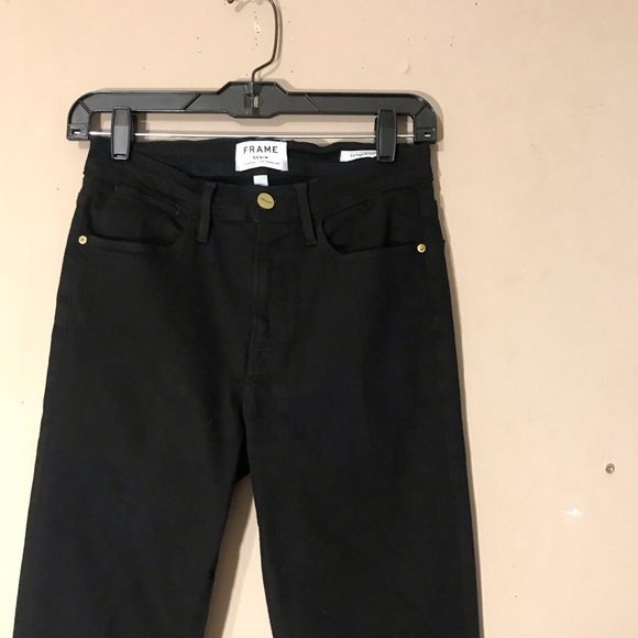 Sold Frame Denim Le High Straight Jeans Black - Picture 3 of 8